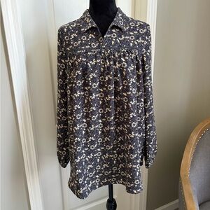 Suzanne Betro Floral Blouse - Black and Cream